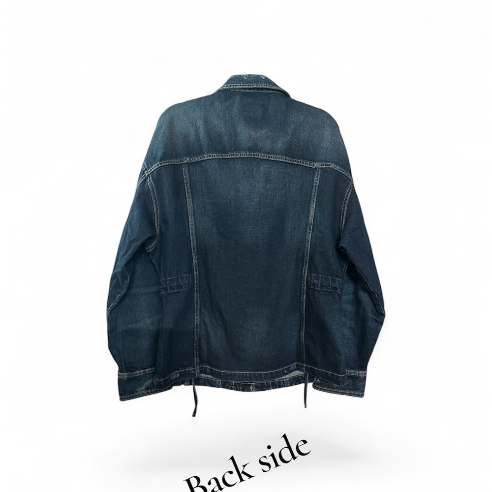 ZARA Oversized Casual Lightweight Blue Denim Jean Jacket Medium - Picture 2 of 14